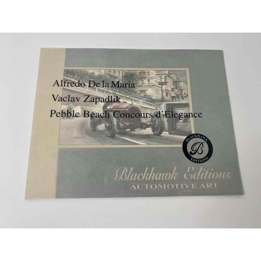 Blackhawk Editions Automotive‎ Art 1998 Pebble Beach Cars Alfredo De La Maria